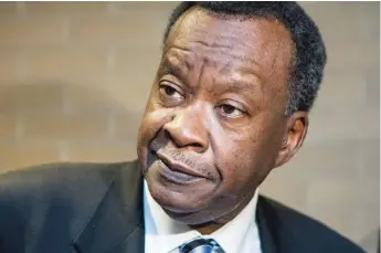  ?? JAMES FOSTER/FOR THE SUN-TIMES ?? Mayoral candidate WIllie Wilson, who once tweeted that marriage ‘‘has and should always be that sacred union between a man and a woman,’’ says his views on same-sex marriage have changed.