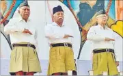  ??  ?? The RSS kicked off a four-day convention in Kanpur on Sunday. PTI