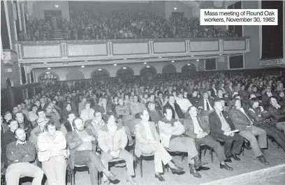  ?? ?? Mass meeting of Round Oak workers, November 30, 1982