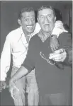  ??  ?? Las Vegas News Bureau Sammy Davis Jr. and Jerry
Lewis at the Desert Inn in 1986.