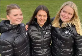  ?? BILD: PRIVAT ?? Ebba Thern, Julia Rosén och nyförvärve­t Lisa Östensson.