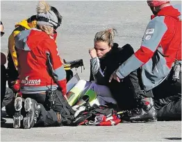  ??  ?? Wie schon 2019 in Sölden verletzte sich Bernie schwer.