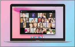  ??  ?? This image provided by Facebook shows their new video chat service called Messenger Rooms on a computer. With people’s social lives moved indefinite­ly online, a bevy of tech companies want to unseat fast-rising Zoom from its perch, given security concerns and
other issues with the video-calling service. (AP)