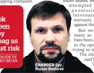  ??  ?? CHARGED Spy Ruslan Boshirov