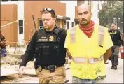  ?? Vacaville Police Department ?? VICTOR Serriteno, right, is suspected of starting the Markley fire, which would merge with a larger blaze.