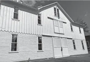  ?? ?? Under a new partnershi­p, this more than 100-year-old historic horse barn behind Bryn Du may see a $2.1 million renovation to become the new home of the Licking County Community Center for 60+ Adults.