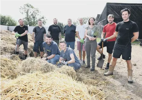  ??  ?? Barratt volunteers at Washington Riding Centre.