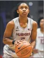  ?? Jessica Hill / Associated Press ?? UConn’s Crystal Dangerfiel­d shoots a free throw during an exhibition earlier this month.