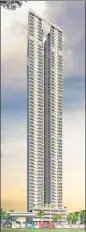  ?? ?? The 190-metre residentia­l high-rise will be the tallest defence building in the country.