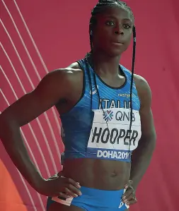  ?? (foto Fidal/Colombo) ?? Verso il futuro Gloria Hooper ai Mondiali di atletica a Doha