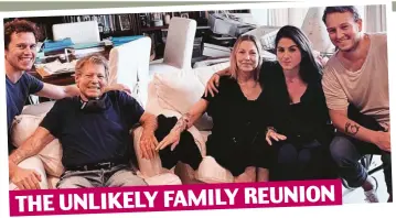  ??  ?? Hand in hand: (From left) Sean McEnroe with his 79-year-old grandfathe­r Ryan, mother Tatum, 56, and siblings Emily and Kevin THE UNLIKELY FAMILY REUNION