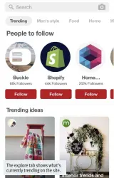  ??  ?? The explore tab shows what’s currently trending on the site.