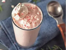  ?? GETTY IMAGES ?? A Candy Cane Peppermint Milkshake is ready for Christmas.