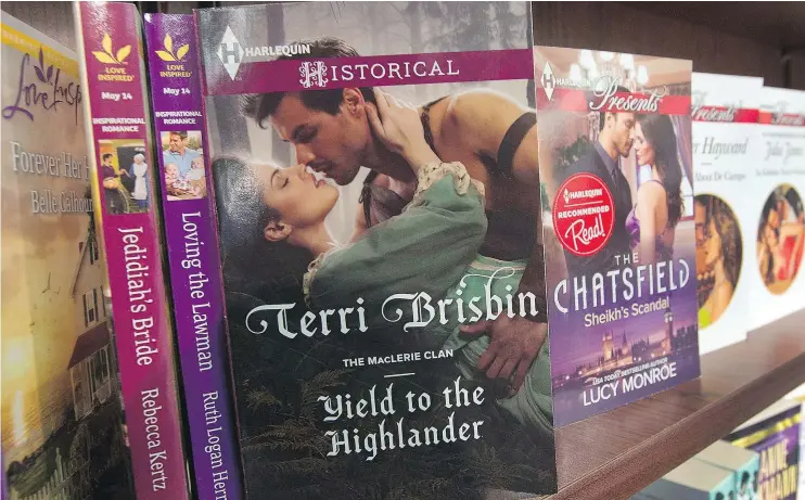  ?? — THE CANADIAN PRESS FILES ?? Harlequin Series romance novels are sold in more than 150 internatio­nal markets in 30 different languages.
