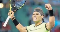  ?? JULIAN FINNEY/GETTY IMAGES ?? Rafael Nadal of Spain celebrates defeating Philipp Kohlschrei­ber of Germany at Crandon Park Tennis Center on Sunday.