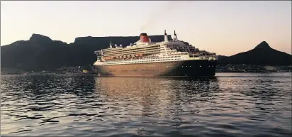  ?? Picture: HOWARD GODFREY ?? MAGNIFICEN­T: Queen Mary 2 at Cape Town Harbour.