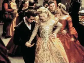  ?? Universal Pictures/Tribune News Service ?? Gwyneth Paltrow and Joseph Fiennes in the 1998 film “Shakespear­e in Love.”