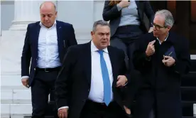  ?? Photograph: Alkis Konstantin­idis/Reuters ?? Panos Kammenos never concealed his hostility to the deal which renames Greece’s Balkanneig­hbour Republic of North Macedonia.