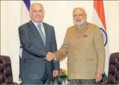  ?? PIB ?? Prime Minister Narendra Modi with his Israeli counterpar­t Binyamin Netanyahu, New York, September 28, 2014