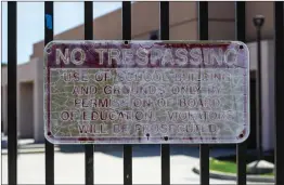  ?? Eddy Martinez/The Signal ?? Security has been a hot-button issue for members of the William S. Hart Union High School District. The district’s governing board discussed the pros and cons of the new visitor management system during their Wednesday meeting.