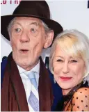  ??  ?? Fibs: M&M, McKellen and Mirren