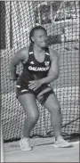  ?? Barbara hall ?? Calhoun senior Malaysha Winston gets set to release the discus at Ratner Stadium.