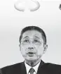  ?? Koji Sasahara / Associated Press ?? Nissan’s chief executive, Hiroto Saikawa, criticized French automaker Renault on Monday for not supporting Nissan’s governance overhaul.