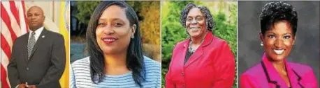  ?? SUBMITTED PHOTOS ?? (From left) Trenton West Ward Councilman Zachary Chester is being challenged in the May 2018 municipal election by candidates Atalaya Armstrong, Shirley Gaines and Robin Vaughn.