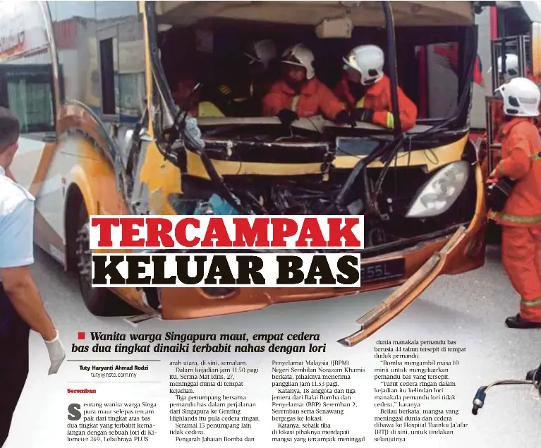 Maut Tercampak Bas Dua Tingkat Pressreader