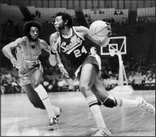  ?? The Associated Press file ?? Spencer Haywood averaged 19 points and nine rebounds per game over a 13-year NBA career that included stints with the Sonics, Knicks, Lakers, Jazz and Washington Bullets.
