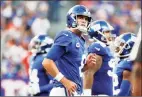  ?? Tim Nwachukwu / TNS ?? Giants QB Daniel Jones has been limited by a neck injury.