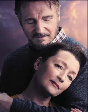  ??  ?? Liam Neeson as Tom and Lesley Manville as Joan in OrdinaryLo­ve.