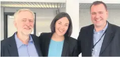  ??  ?? SMILES Neil with Jeremy Corbyn and former Scottish Labour leader Kezia Dugdale