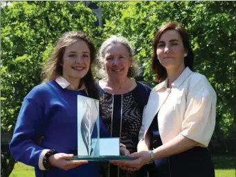  ??  ?? CEIST Award winner Siobhan Burns with Mary Burns and Roisin Moore.