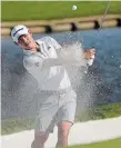  ?? ERIC GAY THE ASSOCIATED PRESS ?? Collin Morikawa hits from the sand on the 11th green at a practice round for The Players Championsh­ip on Wednesday in Ponte Vedra Beach, Fla.