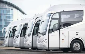  ??  ?? > Many coach firms face difficulty retro-fitting or replacing vehicles