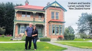  ??  ?? Graham and Sandra Larsen outside their New Zealand home