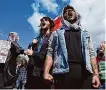  ?? Anthony Souffle/Tribune News Service ?? Pro-Palestinia­n supporters chant at a rally at the University of Minnesota in Minneapoli­s.