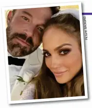  ?? ?? Tying the knot: Ben and J-Lo in Vegas last weekend