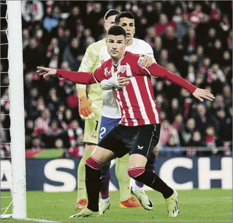  ?? FOTO: JUAN ECHEVERRÍA ?? El Athletic sumó un punto muy meritorio el pasado domingo ante el Barça en San Mamés