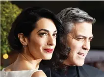  ??  ?? George Clooney and Amal Clooney