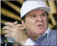  ?? MARK J. TERRILL — THE ASSOCIATED PRESS ?? In this Dec. 15, 2015, file photo, former baseball player and manager Pete Rose speaks during a news conference in Las Vegas.