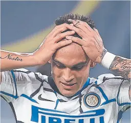  ?? AFP ?? lautaro sufre por la oportunida­d perdida ante shakhtar