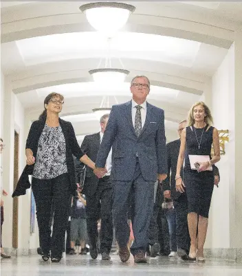  ?? TROY FLEECE ?? Premier Brad Wall announced Thursday that he is stepping down and retiring from politics, and some NDP members feel the Saskatchew­an Party leadership race will receive the most attention.