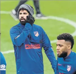  ?? FOTO: EFE ?? Diego Costa, en un entrenamie­nto del Atlético de Madrid