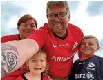  ??  ?? ● Matthew McCormick-Hughes and his Widnes family marked World Duchenne Awareness Day