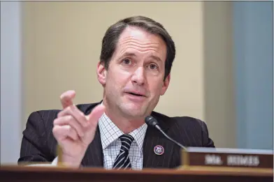  ?? Al Drago / Associated Press ?? Rep. Jim Himes, D-Conn., speaks during a House Intelligen­ce Committee hearing on Capitol Hill in Washington on Thursday.