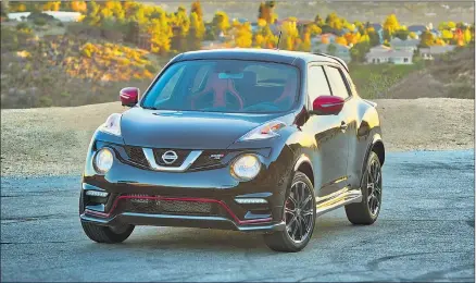  ??  ?? JUKING IT OUT: Nissan believes its incoming high-performanc­e Juke Nismo small SUV will help boost sales of the rest of the range.