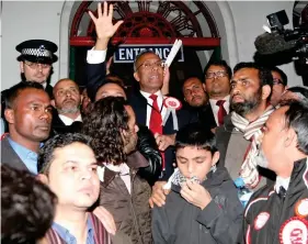  ?? ?? Ups and downs: Lutfur Rahman and greets supporters in 2010