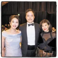  ?? Catherine Bigelow / Special to The Chronicle ?? Tiffany Lui (left) with husband Jeremy and mother-in-law Gorretti Lo Lui at the Asian Art Museum gala.